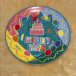 Certified Int’l Lolita Birthday Bash Party 9” Plate - Teal, Pink, Yellow, Red